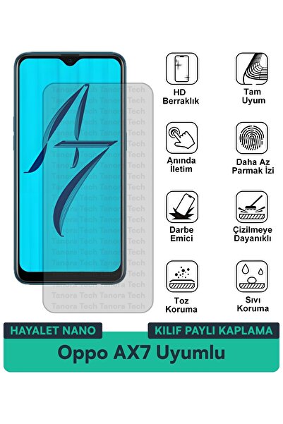 Milat Tech غطاء حماية نانو لهاتف أوبو AX7 متوافق مع فيلم حماية الشاشة مقاوم ل...