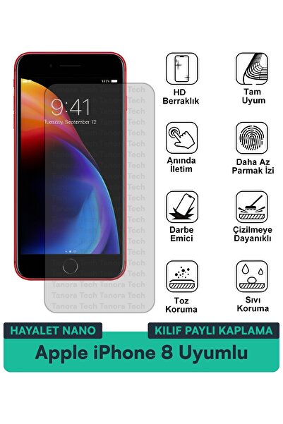 Milat Tech حافظة Apple iPhone 8 Ghost Nano متوافقة مع طبقة حماية الشاشة تحمي ...