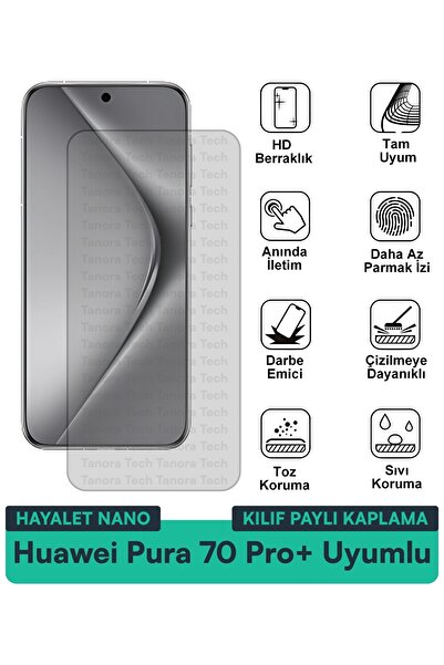 Milat Tech حافظة هواوي بورا 70 برو+ نانو غشائية متوافقة مع فيلم حماية الشاشة،...