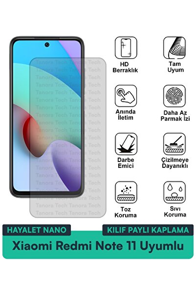 Milat Tech غطاء حماية شاشة متوافق مع هاتف Xiaomi Redmi Note 11 Ghost Nano مقا...