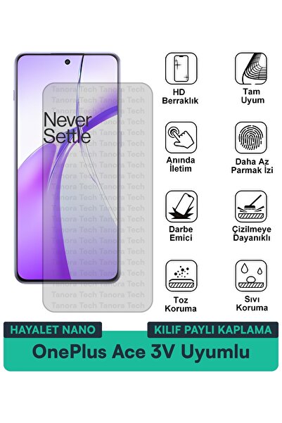 Milat Tech حافظة OnePlus Ace 3V Ghost Nano متوافقة مع طبقة حماية الشاشة مقاوم...