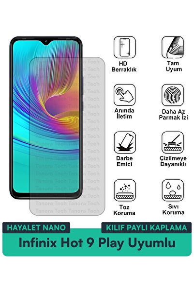 Milat Tech غطاء حماية نانو لهاتف Infinix Hot 9 Play متوافق مع فيلم حماية الشا...