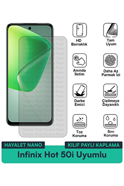 Milat Tech فيلم حماية الشاشة المتوافق مع حافظة Infinix Hot 50i Hayalet Nano م...