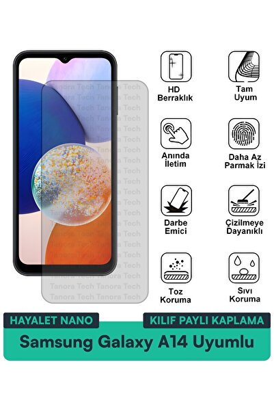 Milat Tech حافظة سامسونج جالاكسي A14 هايلايت نانو متوافقة مع طبقة حماية الشاش...