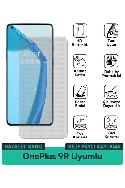 Milat Tech غطاء حماية شاشة متوافق مع هاتف OnePlus 9R Ghost Nano مقاوم للخدوش ...