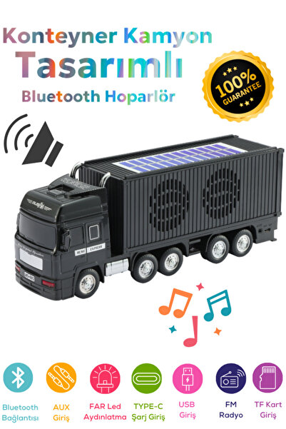 POLYGOLD Kamyon Model Araba Kablosuz Hoparlör TF Kart USB Bluetooth FM Radyo ...