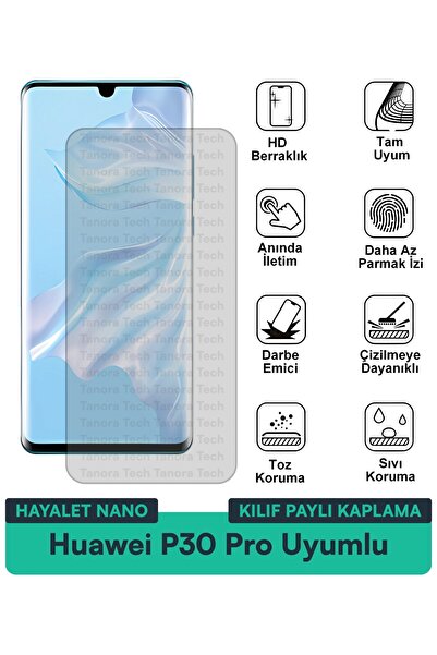 Milat Tech حافظة هواوي P30 Pro Hayalet Nano متوافقة مع طبقة حماية الشاشة مقاو...