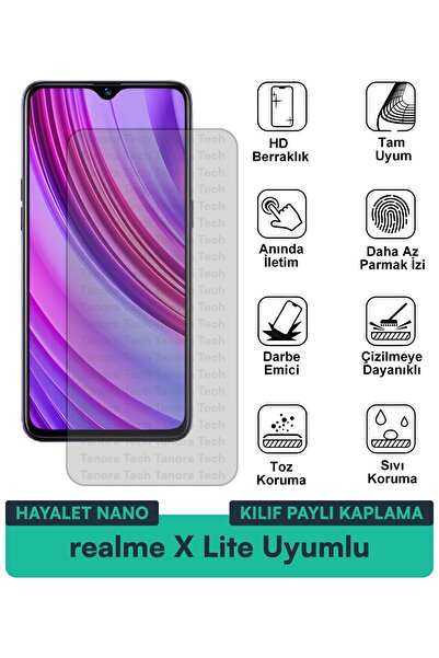 Milat Tech حافظة Realme X Lite Hayalet Nano متوافقة مع طبقة حماية الشاشة طويل...