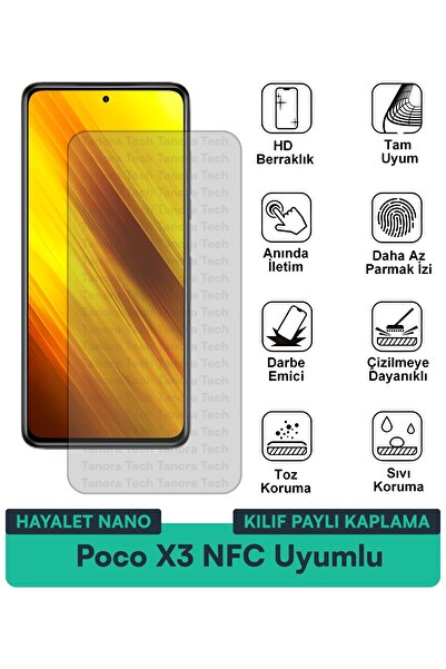 Milat Tech غطاء حماية نانو لهاتف Poco X3 NFC متوافق مع طبقة حماية الشاشة مقاو...