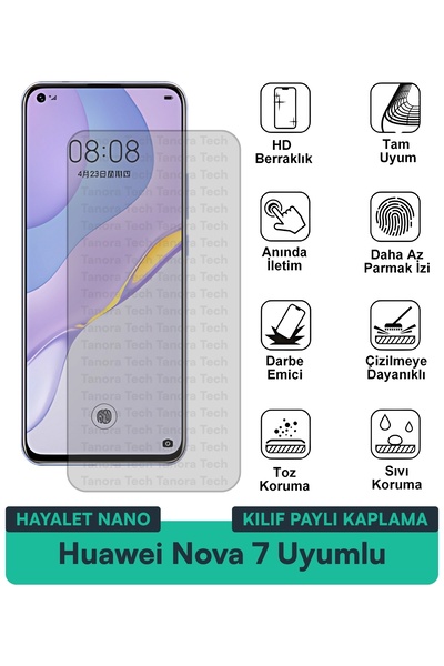 Milat Tech حافظة هواوي نوفا 7 هايلايت نانو متوافقة مع طبقة حماية الشاشة تحمي ...