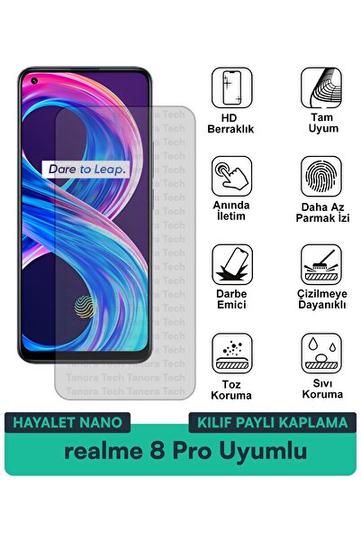 Milat Tech حافظة realme 8 Pro Hayalet Nano متوافقة مع طبقة حماية الشاشة المقا...
