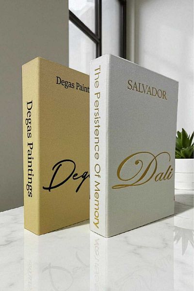 BayCazip Cutie decorativă cu aspect de carte acoperită cu țesătură din 2 piese |   Cutie pentru cadouri și bijuterii