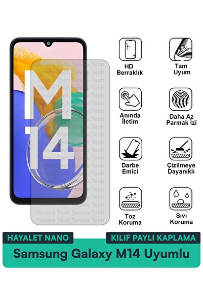 Milat Tech حافظة سامسونج جالاكسي M14 هايلايت نانو متوافقة مع طبقة حماية الشاش...