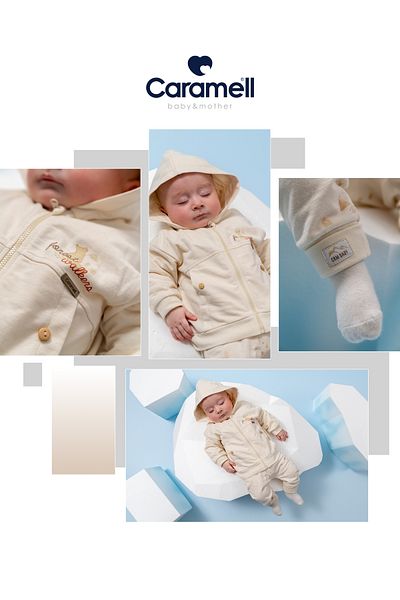 Caramell Baby 3-Piece Seasonal Set Hooded Sweatshirt + Body + Trousers (3-18 Months)