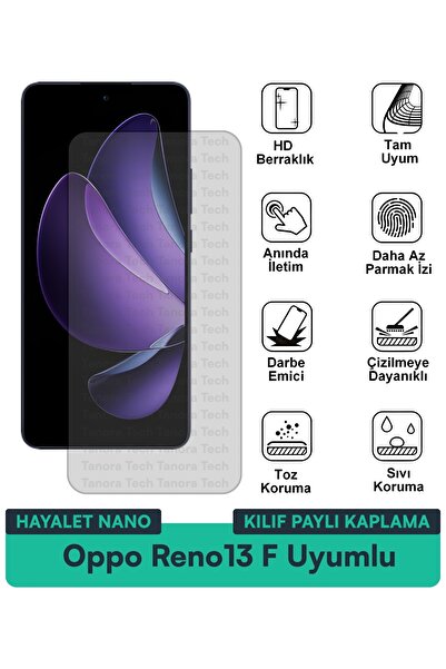 Milat Tech غطاء حماية نانو لهاتف أوبو رينو13 إف مع فيلم حماية للشاشة مقاوم لل...