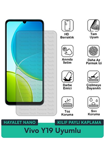 Milat Tech غطاء حماية نانو لهاتف فيفو Y19 متوافق مع فيلم حماية الشاشة مقاوم ل...