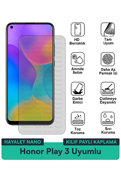 Milat Tech غطاء حماية Honor Play 3 Hayalet Nano متوافق مع طبقة حماية الشاشة م...