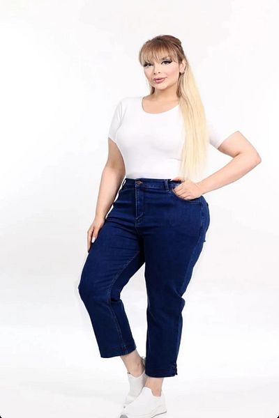 xlargebutik Plus Size Elegance and Comfort in One Jeans Dark Blue