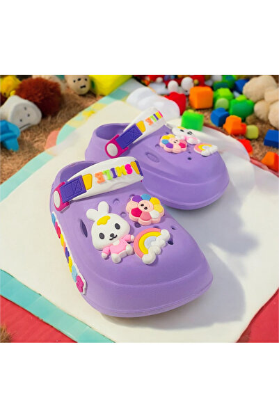 Hızlı Al Cute Rabbit Figure. Anti-Slip Base Girl's Sandals Cros Slippers