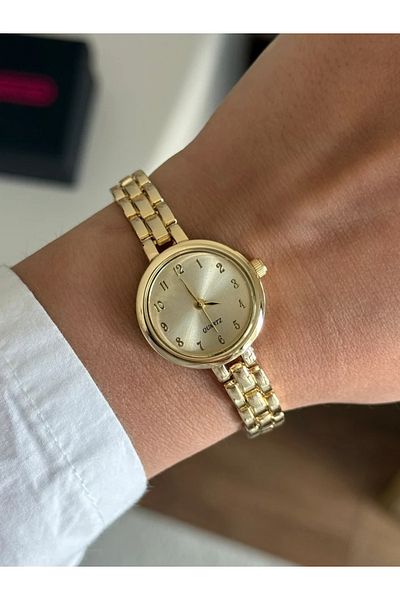 RoseandRoses Cilena Thin Cord Women Wrist Watch Gold (Gold Dial)