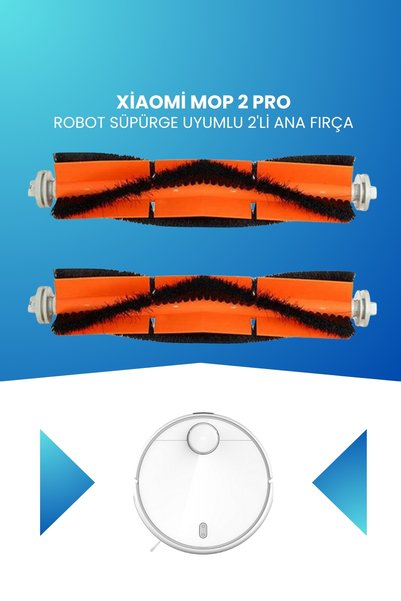 ELECTROLL Xiaomi Mop 2 Pro Robot Vacuum Cleaner Compatible 2-Pack Main Brush ...