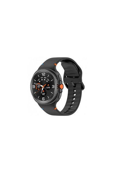 THD Curea din silicon 20 mm, THD, compatibilă cu Samsung Galaxy Watch 8, Classic, mărime M/L, neagră