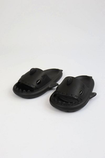 By Mop Wg500 Shark Black Unisex Full Orthopedic Slippers Shark Slides