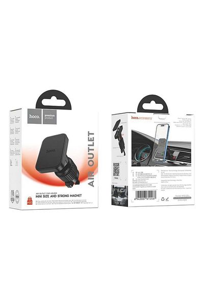 REDz Accessories Suport magnetic Hoco H32, pentru mașină, grilă de ventilație, rotativ, universal, negru