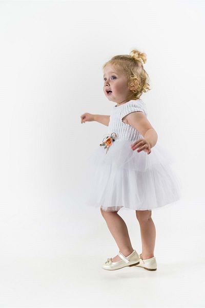 WECAN EXCLUSİVE Children's Pattern Tutu Dress White
