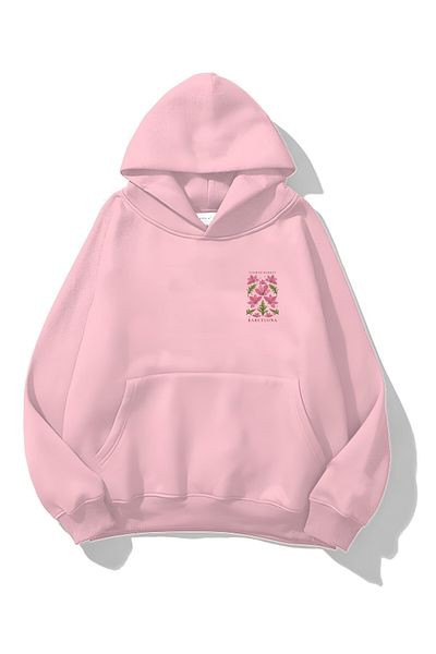 CROFT (3 Threads) Flower Market Printed Oversize Hoodie Sweatshirt
