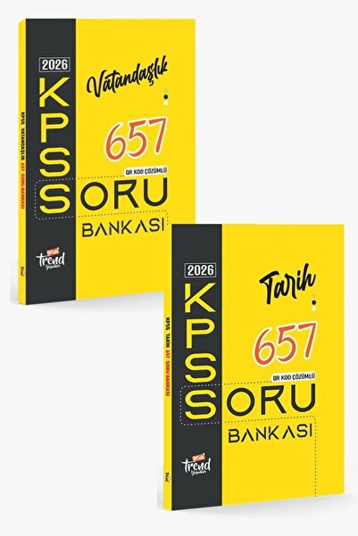 Yeni Trend Yayınları 2026 Kpss Tarih 657 ve Vatandaşlık 657 Çözümlü Soru Bank...
