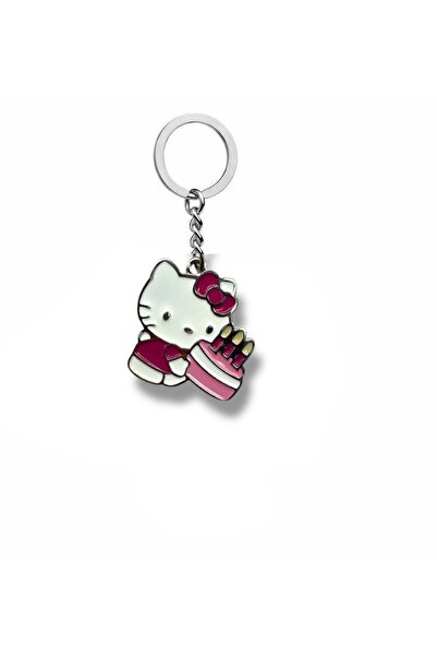 Herşey Nota Breloc cu figurină de tort de ziua de naștere Hello Kitty – Acces...