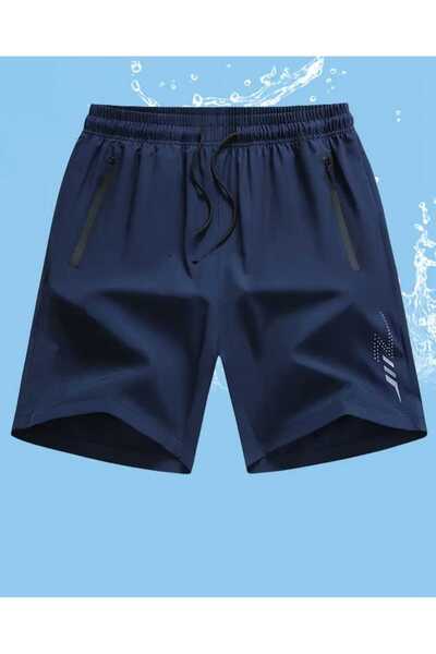 Lerix mod LERİXMOD ERKEK ELESTAN KUMAŞ ESNEK RAHAT ÖN FERMUARLI CEP BERMUDA ŞORT/ Örme Lastikli