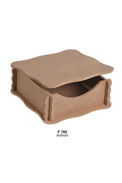 İstanbul Hobi Wooden Covered Napkin Holder 20X20Cm F785