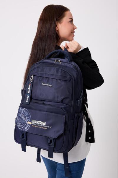 H&D COLLECTİON Unisex Satin Quality Water Repellent Fabric Backpack 2209