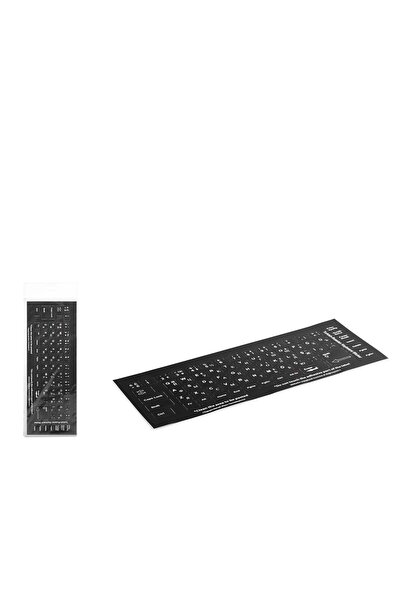 HADRON ملصق لوحة المفاتيح HDX8258 باللغة الروسية Q باللون الأسود