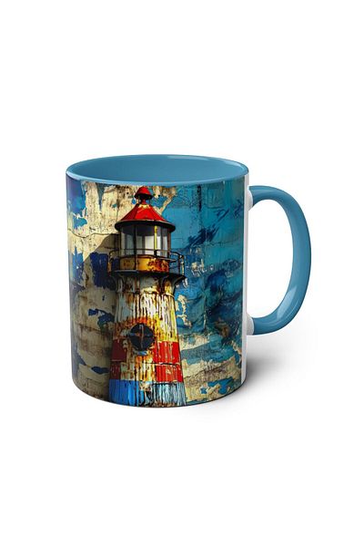 DUBLEMETRE Lighthouse Themed Printed Mug