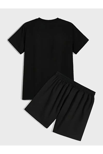 AEMİ Men's Los Angeles Printed Oversize T-Shirt Shorts Set