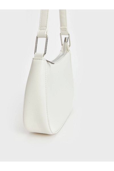LC Waikiki Lcw Accessories White Leather Look Women's Baguette Bag