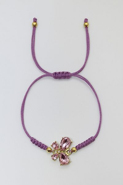 MakeWell Zircon Stone Butterfly Design Drawstring Bracelets