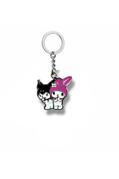 Herşey Nota Fantasy Magic Kuromi & My Melody Keychain – Cute Fantastic Accessory