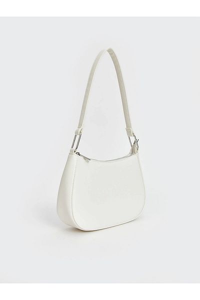 LC Waikiki Lcw Accessories White Leather Look Women's Baguette Bag