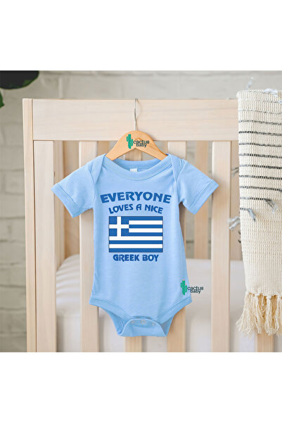 CACTUS COLLECTION Everyone Loves a Nice Greek Boy Greece Baby Bodysuit