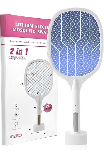 Generic 2 in 1 Dual Modes Electric Bug Zapper Racket