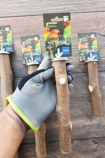 Vixpet Venty Set of 4 Natural Parrot Perches (15-20-25-30 cm) Jako, Amazon, Eblectus, Kayak, Alexander - M507