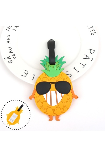 Boldy Etichetă pentru valiză cu ananas - Etichetă pentru bagaj - Etichetă Ç g...