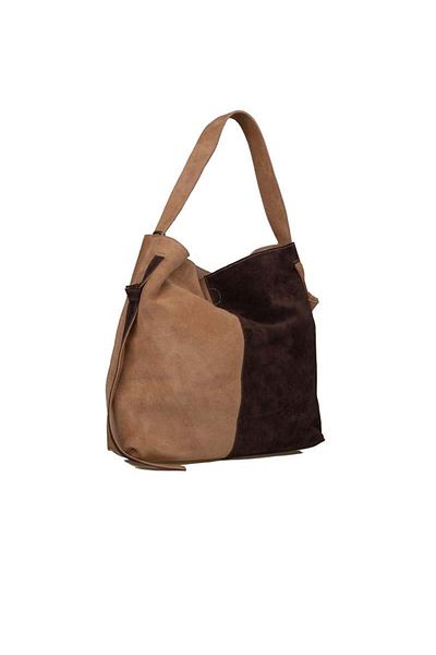 Jacquline Brown Calm S Genuine Nubuck Leather Shoulder Bag
