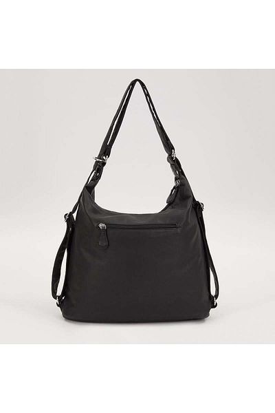 Levidor Black Large Size Women's Leather Shoulder Bag