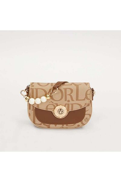Levidor Tan License Printed Double Strap Women's Casual Bag