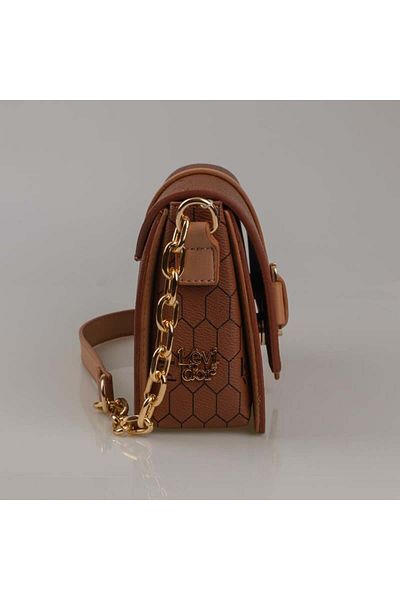 Levidor Tan Women's Printed Crossbody Bag